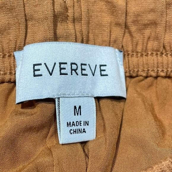 Evereve Mustard Yellow Elastic Waist Tie Front Shorts Size M - Picture 4 of 5